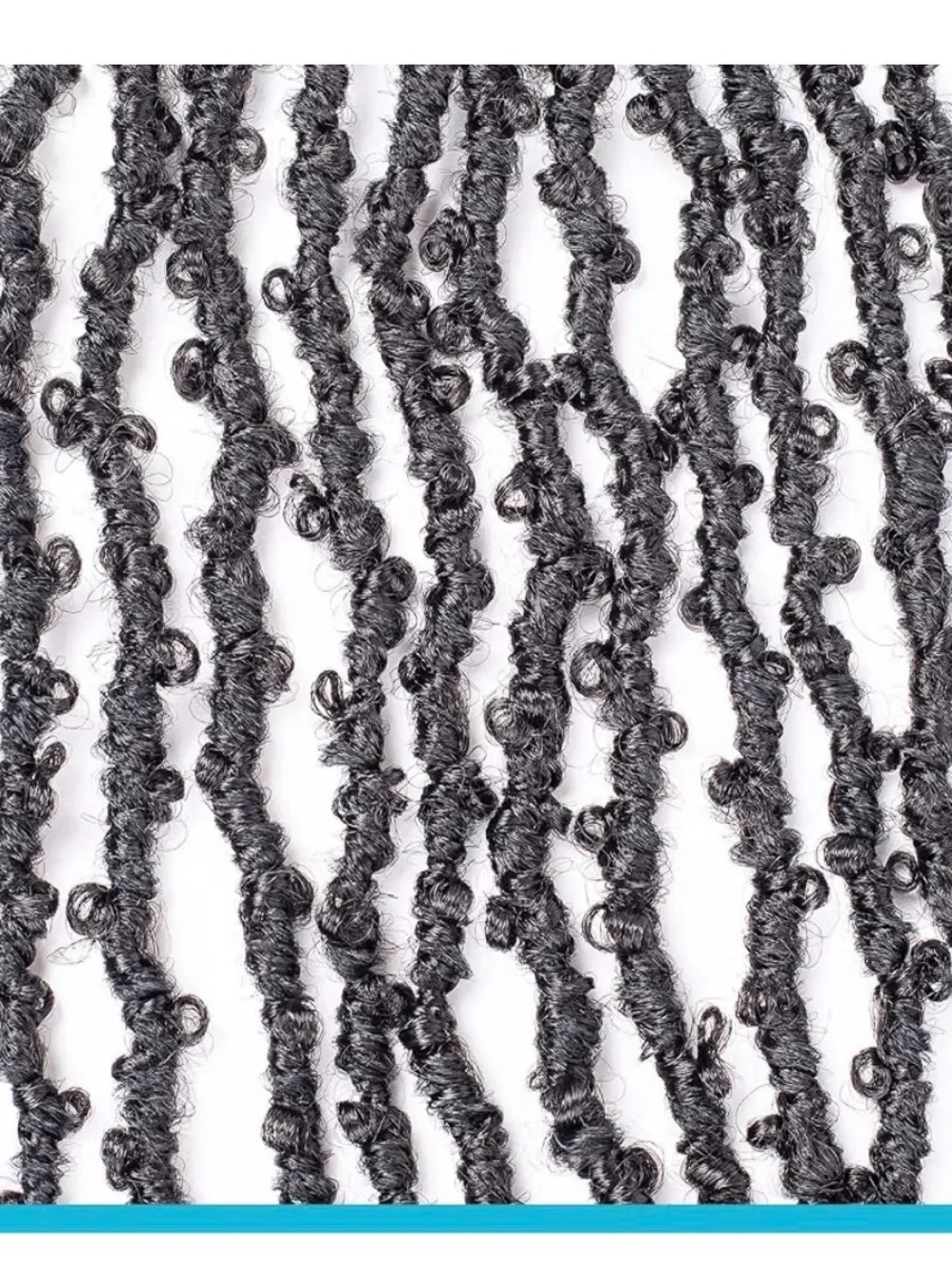 Butterfly Black  Locs Crochet Hair Extensions - 6 Pack